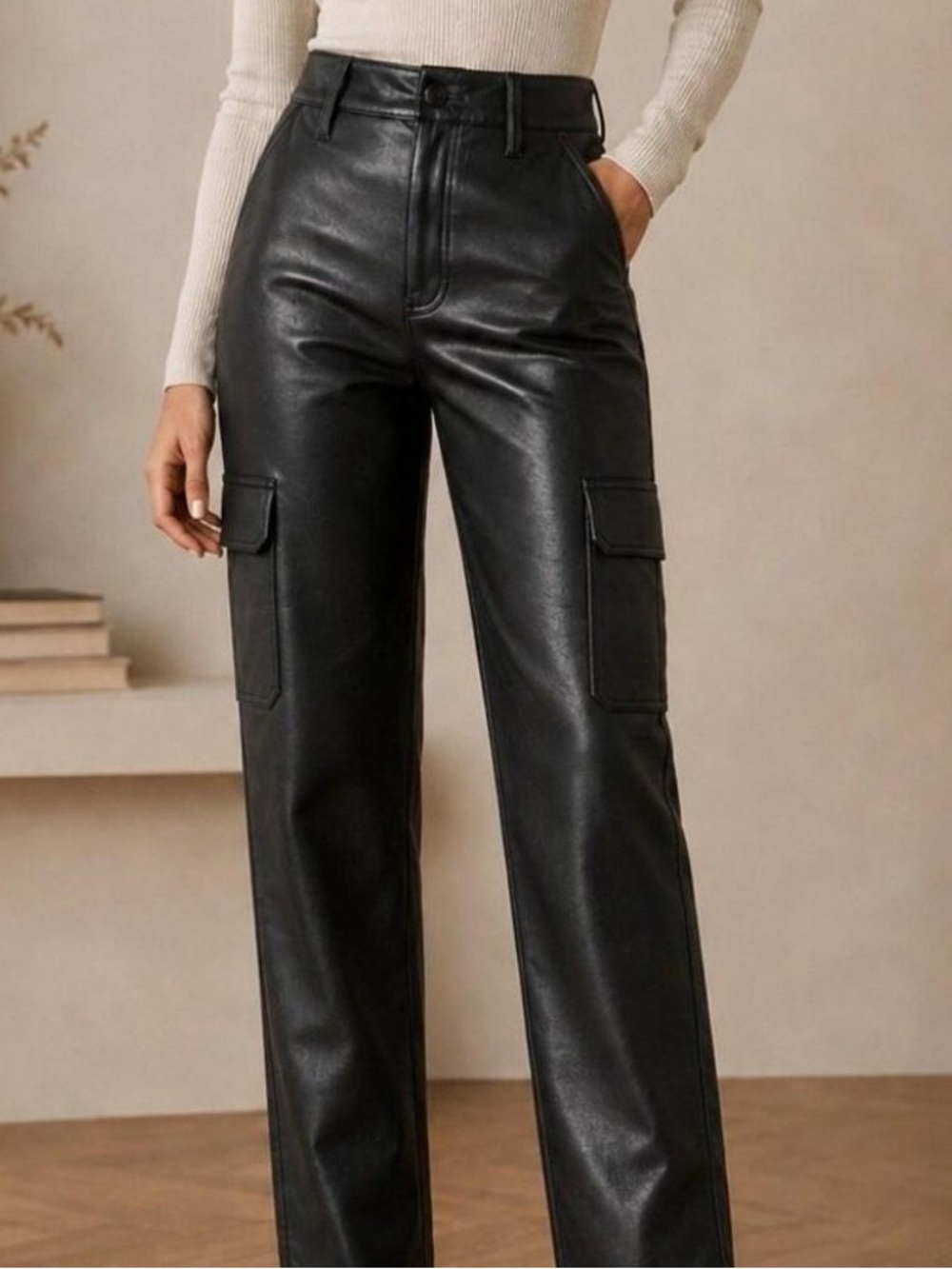EXPRESS Leather Cargo Pants